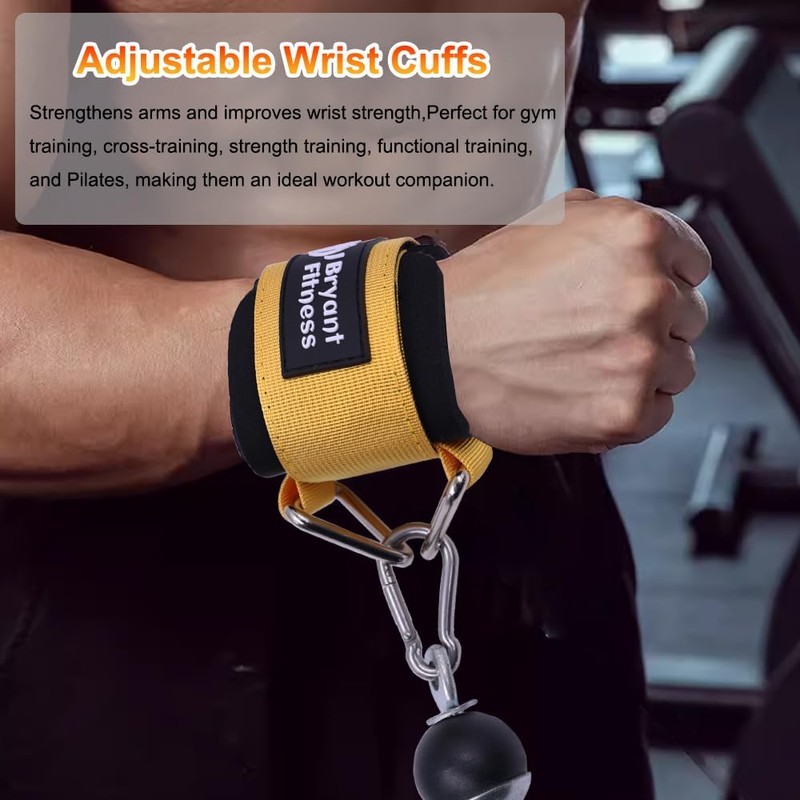 J Bryant Fitness Wrist Straps with Hooks for Weightlifting, Strength