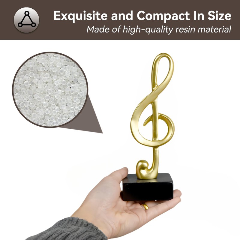 Bakiauli Musical Notes Statues, Small Musical Notes Decorative Desk Ornaments
