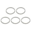 sourcing map Titanium Keychain Rings, 5 Pcs 0.75-inch Split Side
