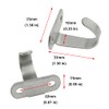 Antrader 12-Pack Stainless Steel Screws Mount Ceiling Hooks, Under-Shelf Coat