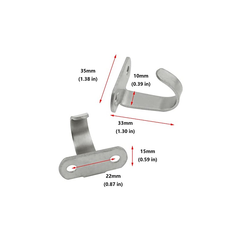 Antrader 12-Pack Stainless Steel Screws Mount Ceiling Hooks, Under-Shelf Coat