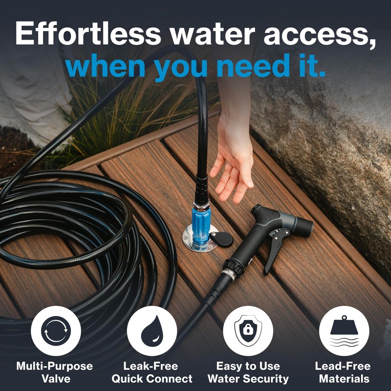 Aquor Universal Hydrant – Stainless Steel Flush-Mount Outdoor Faucet –