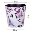 Scakbyer 10L/2.64 Gallon PU Leather Trash Can Decorative Wastebasket Waterproof