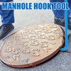 Therwen 2 Pcs Manhole Cover Hook 26 Inch with 5/8"