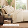 Monbix Queen Comforter Set - 7 Pieces Birch Marble Pattern