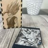 Beast Gohan Aluminum Wallet With wooden Case slim credit