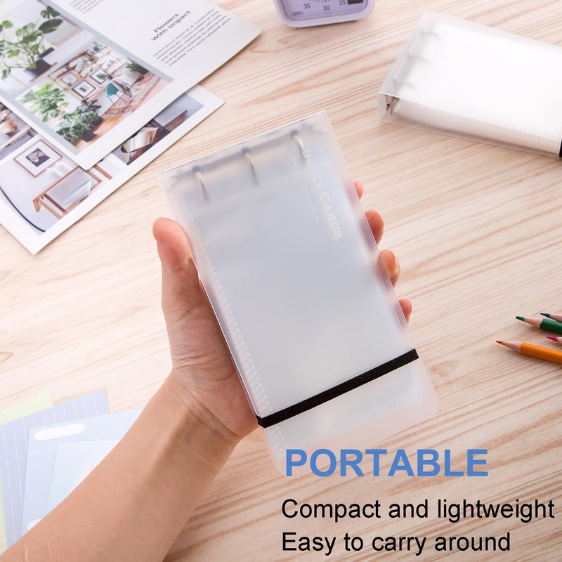 3×5” index card Binder organizer with Plastic pocket Sleeves, small