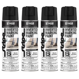 20-663 Seymour Stripe 6-Series Inverted Ground Marking Paint, Black net 17oz. (Pack of 4)