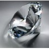 Clear Diamond, Crystal, Paperweight, 3.9 inches (100 mm), 3.1 inches
