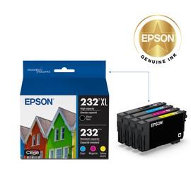 EPSON 232 Claria Ink High Capacity Black & Standard Color Cartridge Combo Pack (T232XL-BCS) Works with WorkForce WF-2930, 2950 and Expression XP-4200, 4205