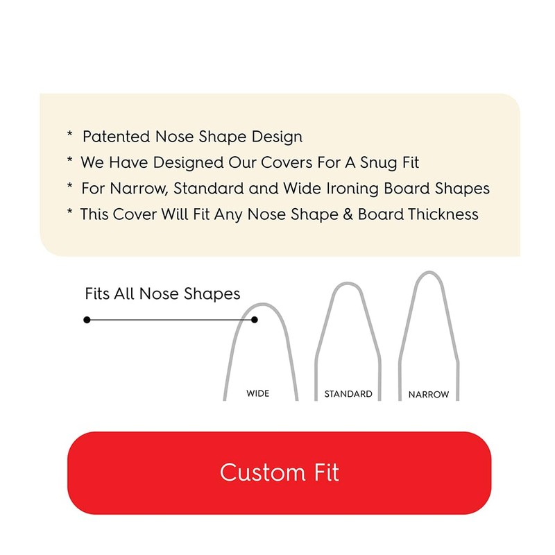 TIVIT Size 40X12 Premium Ironing Board Cover - Alumitek Coating,