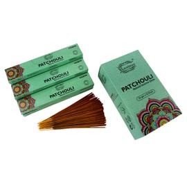 raajsee 15 GMS x 12 Pack Patchouli Incense Sticks,100% Pure Organic Natural Hand Rolled Free from Chemicals - Perfect for Aromatherapy,Meditation