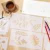 Tuperoymse 16 Pieces Leaves Stencil Reusable Sheet Painting Stencil Sheet