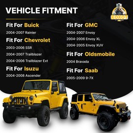 Koxot 4pcs Front & Rear Stabilizer Sway Bar End Links Fit for Buick Rainier Chevy SSR Trailblazer Ext for GMC Envoy XL XUV for Isuzu Ascender for Saab 9-7X Olds Bravada | K6668 K6667 K80824 K80825