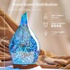 Porseme 280ml Essential Oil Diffuser 3D Hand-Blown Glass Aroma Diffusor,
