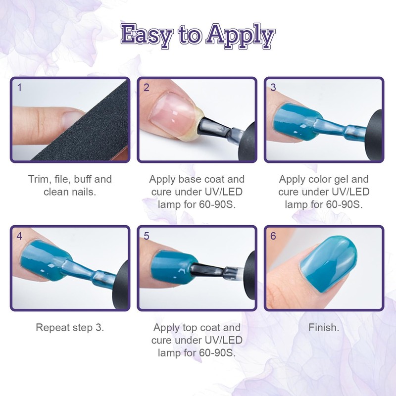 JODSONE 20 Colors Gel Nail Polish Kit with U V