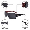 Khan Shuffle - One Piece Shield Sunglasses (Black Red)