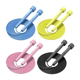4 pieces of length adjustable light jump rope, suitable for outdoor sports, fitness exercises, to maintain health, enhance endurance and speed sports, adjustable PVC jump rope