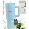 HydratiQ 40 oz Tumbler with Handle and Straw Spill Proof