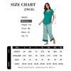 JRYNOEU Two Piece Outfits Womens Pajamas Short Sleeve Sleepwear Tops