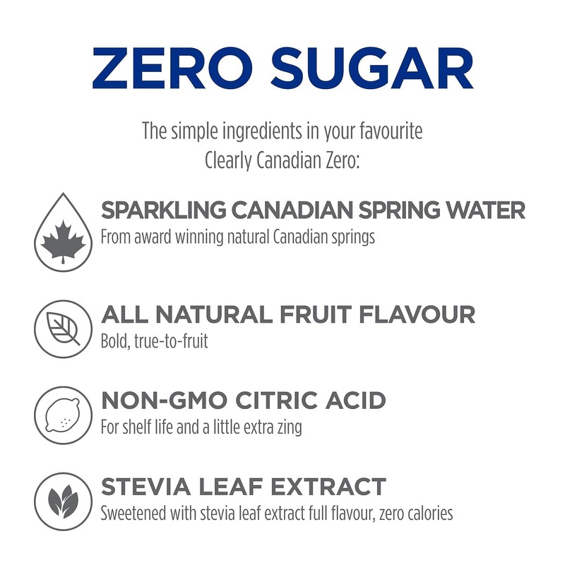 Clearly Canadian Zero Sugar Can Variety Sparkling Water, 24-Pack (Regular