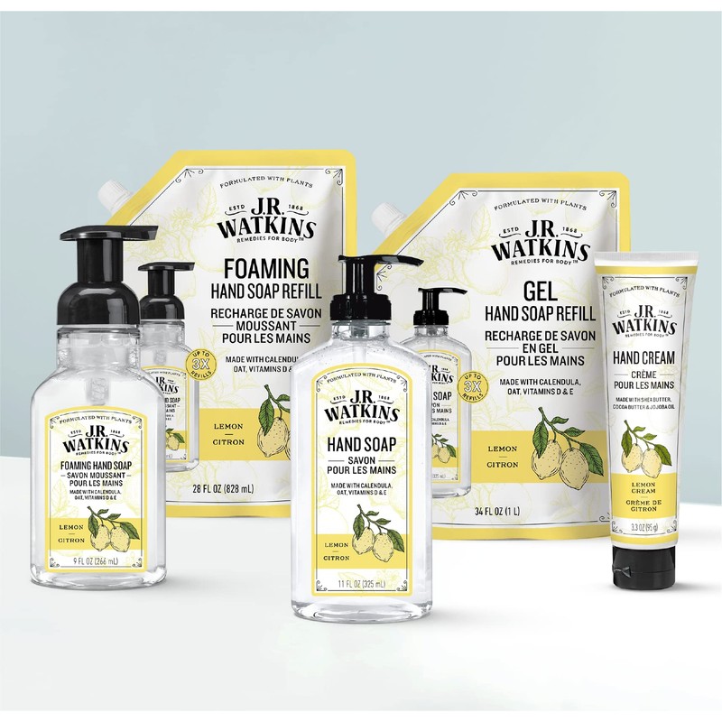 J.R. Watkins Foaming Hand Soap with Pump Dispenser, Moisturizing Foam