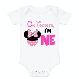 I'm Toodles Minnie birthday Bodysuit 1st Birthday Girl Outfit Romper Minnie Birthday Outfit Baby Girl First Birthday Outfit Minnie Shirts for Girls Birthday Girl Outfit (24 month)
