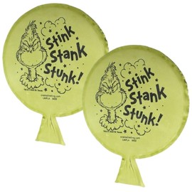 Fun Express Dr. Seuss The Grinch Mini Green Rubber Whoopee Cushion Set, 4" x 5.5" - Perfect for Classroom Prizes, Themed Events, & More