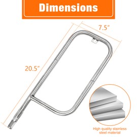 WERGEBER 41862 20.5 Inch Grill Burner for Weber Q2200, Q220, Q2000 Q200, 396000, 396001, 396002, 566002, 53060001,54060001, Stainless Steel Burner Tube Replacement Parts for 69956/60041/41862