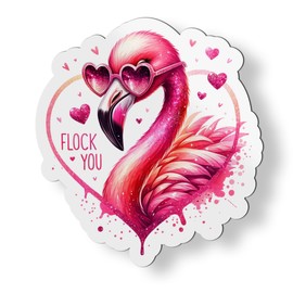Flock You Funny Flamingo Magnet - Car Fridge Locker - 5"