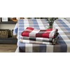 DII Tri-Color Check Collection 100% Cotton Tabletop, Tablecloth, 52x52, Black