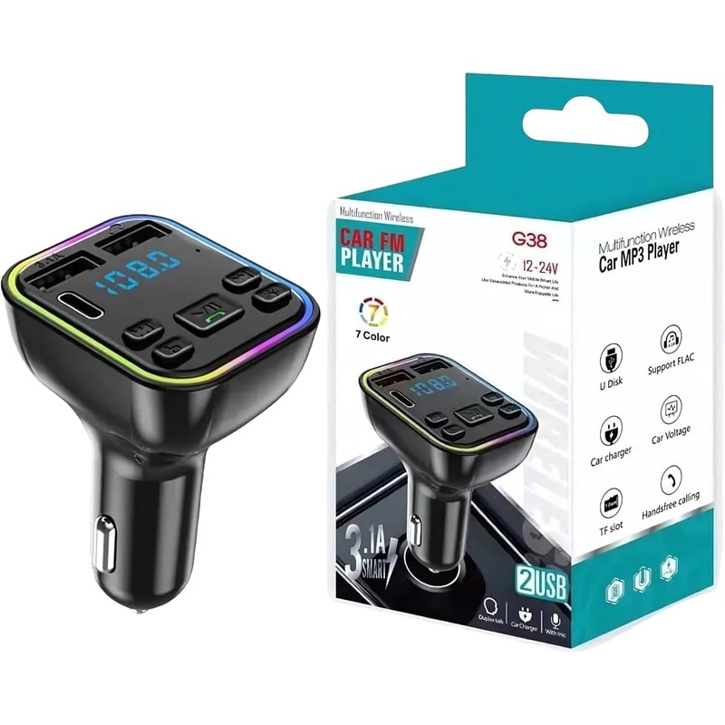 Car Bluetooth Transmitter,5.3 FM Bluetooth Adapter,PD 20W & QC 3.1