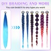 Pack of 2 Colourful Braiding Hair Strands for Kids Girls