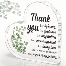 Thank You Gifts for Women Men, Bosses Day Gifts for Women, Cool Boss Lady Gifts, Appreciation Gifts for Teacher Coworker Principal Mentor, Thank You Keepsake for Office Decorations Acrylic Sign/Plaque