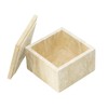 Artisanal Abode Natural Marble Storage Square Containers Cotton Swab Holder,
