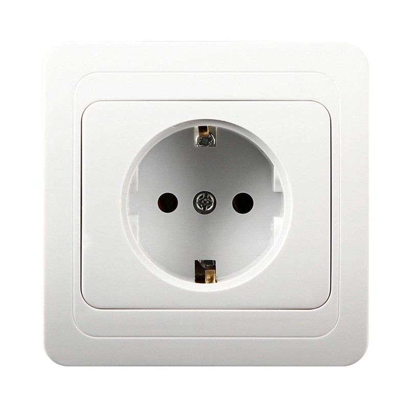 Mayata 1pcs Wall Panel Power Socket Plug Grounded 16A French