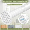White Tension Curtain Rod 51-165In, Long Adjustable Tension Rods No