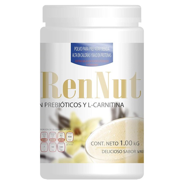 RENNUT, alto contenido de nutrientes esenciales, caloras y prebiticos. VANILLA