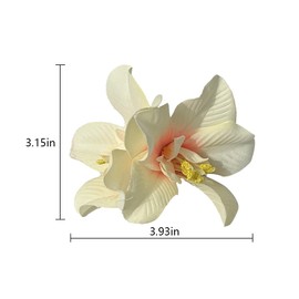 MEiySH Elegant Orchid Bridal Hair Clips,Set of 3,Brides Bridesmaids Wedding Festival Headpiece.