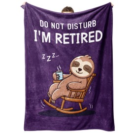 Funny Retirement Gift for Woman, Retirement Blanket Gifts for Women 2025, Best Retirement Gifts for Coworker, Boss, Friends, Super Soft Throw Blanket for Mom, Grandma, Wife, Aunt 50" X 60"