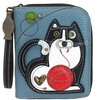 CHALA Fat Cat Zip-Around Wristlet Wallet - Cat Lover Gift