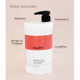 MASDERM MASDERM | Ultraschall Creme Radiofrequenz Auch mit Ger?t | 1000 ML | Ultraschallger?t f1r Zuhause | Hautstraffende Creme Nach Abnehmen | Hifu Ultraschall | Gel Hautstraffung Ger?t | Tripollar