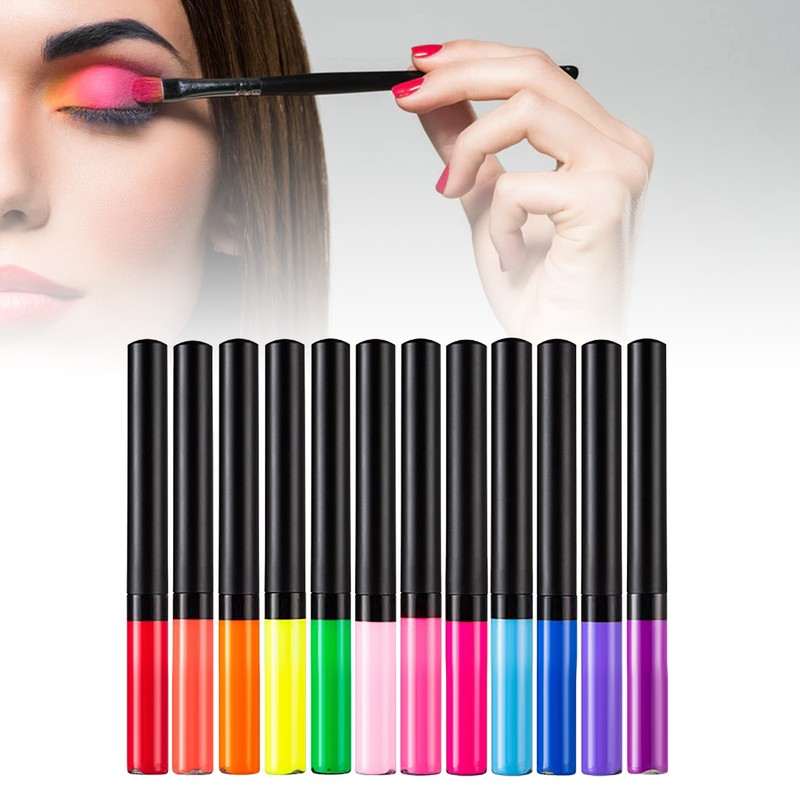 12PCS Liquid Colored Eyeliner Waterproof Fadeless Matte Eyeliner Pencil Set