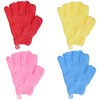 4 Pairs Bath Exfoliating Gloves Scrub, Double Sided Bath Mitts