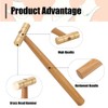 BENECREAT Hammer with Brass Head, 22 cm Long Hammer for