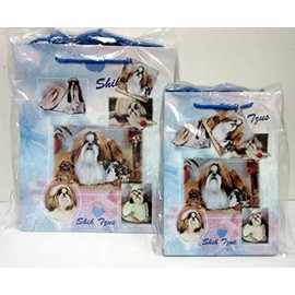 Ruth Maystead Shih Tzu Dog Gift Bag Set of 10 Large & 10 Small Bags (Total 20 Gift Bags) Shih Tzus
