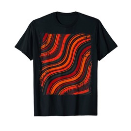Blood Red Psychedelic Vintage Square Distressed T-Shirt