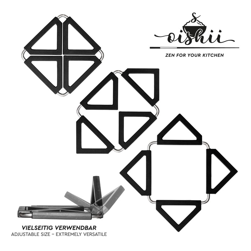 Oishii Heatmaster, Set of 3 Heat Resistant Trivets, Various Designs