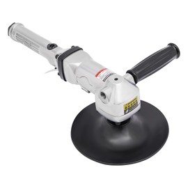7In Pneumatic Angle Sander Polishing Machine Air Floor Stones Grinder Hand Sanding Tool Good Heat Dissipation Efficient Speed 4000Rpm For Households Vehicle Workshops Repair (Silver Black)