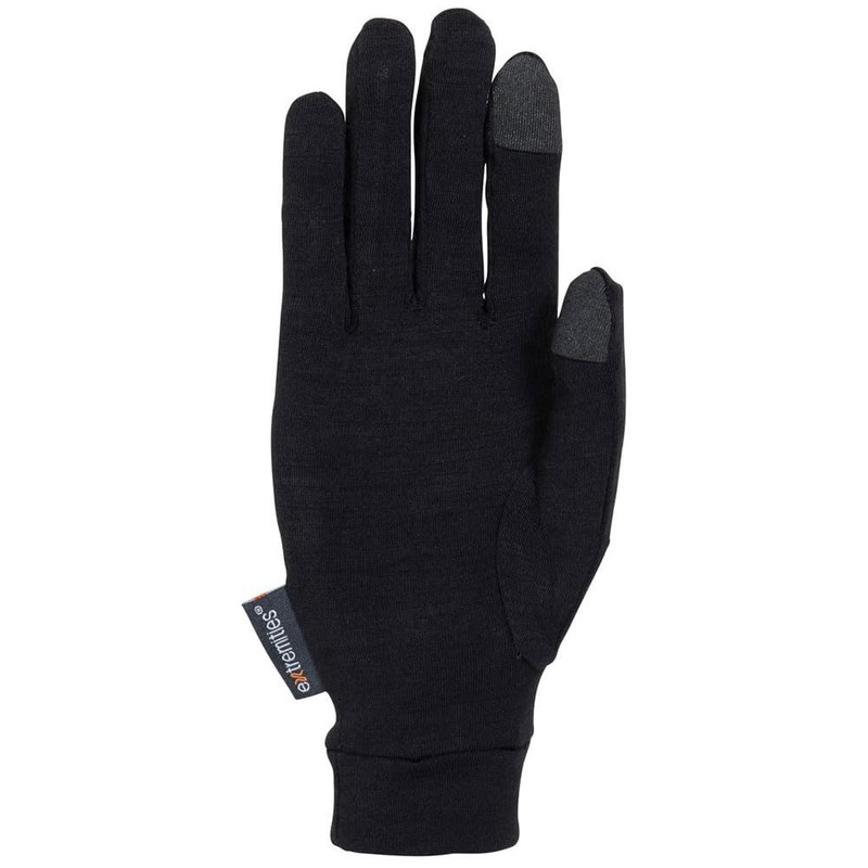 EXTREMITIES MERINO TOUCH LINER GLOVE BLACK (SIZE SMALL)